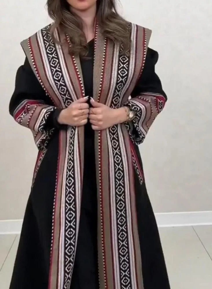فروة فاخرة بنقشة السدوملكية شال - Image 4